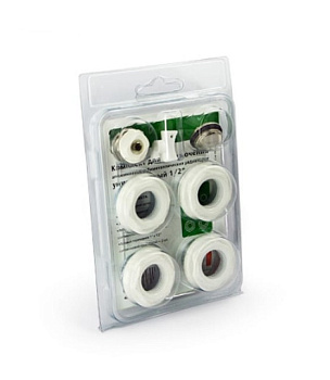 Комплект д/радиатора 1/2" универсальный RAL 9010